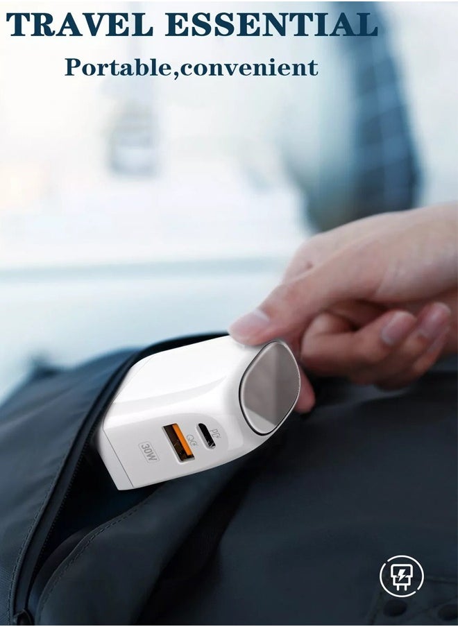 LDNIO - USB C Plug 30W Compact Dual-Port USB C Charger for MacBook Pro/Air, iPad Pro, Galaxy S22+/S21, Dell XPS 13, Note 20/10+, iPhone 13/Pro, Pixel, and More - Image 1