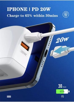 LDNIO USB C Plug 30W Compact Dual-Port USB C Charger for MacBook Pro/Air, iPad Pro, Galaxy S22+/S21, Dell XPS 13, Note 20/10+, iPhone 13/Pro, Pixel, and More  - Image 2