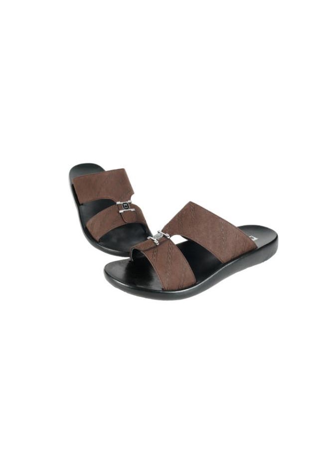 barjeel uno - 008-3548 Barjeel Mens Arabic Sandals 63071 Brown - Image 1