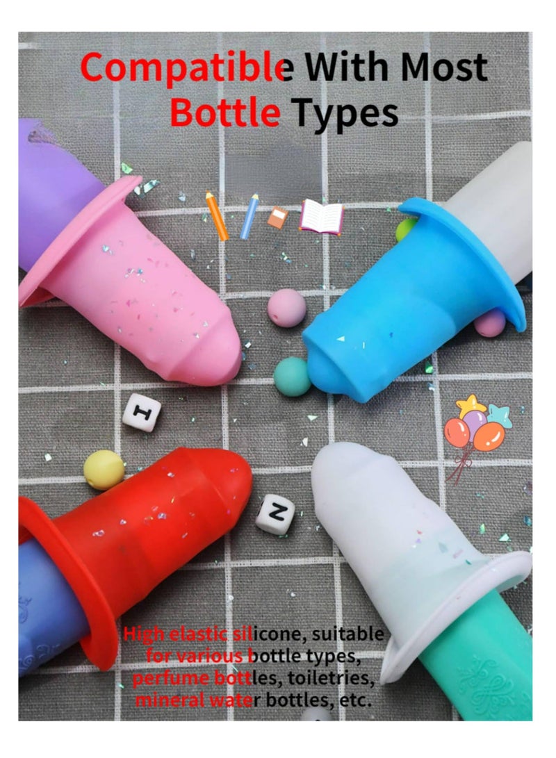 واي آند دي 8 Pack Elastic Sleeves for Leak Proofing Travel, Silicone Bottle Covers Luggage Travel Accessories Women, Size Toiletries Men, Proof Container - Image 4