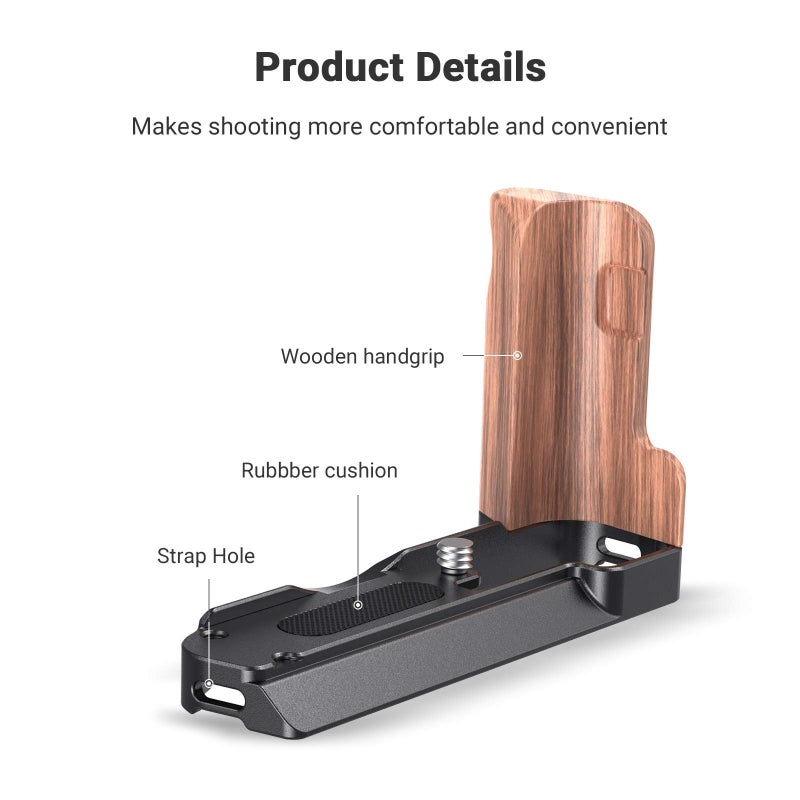 SmallRig L-Shape Bracket Wooden Grip for RX100 III/IV/V (VA) / VI/VII Camera - LCS2467 - Image 2