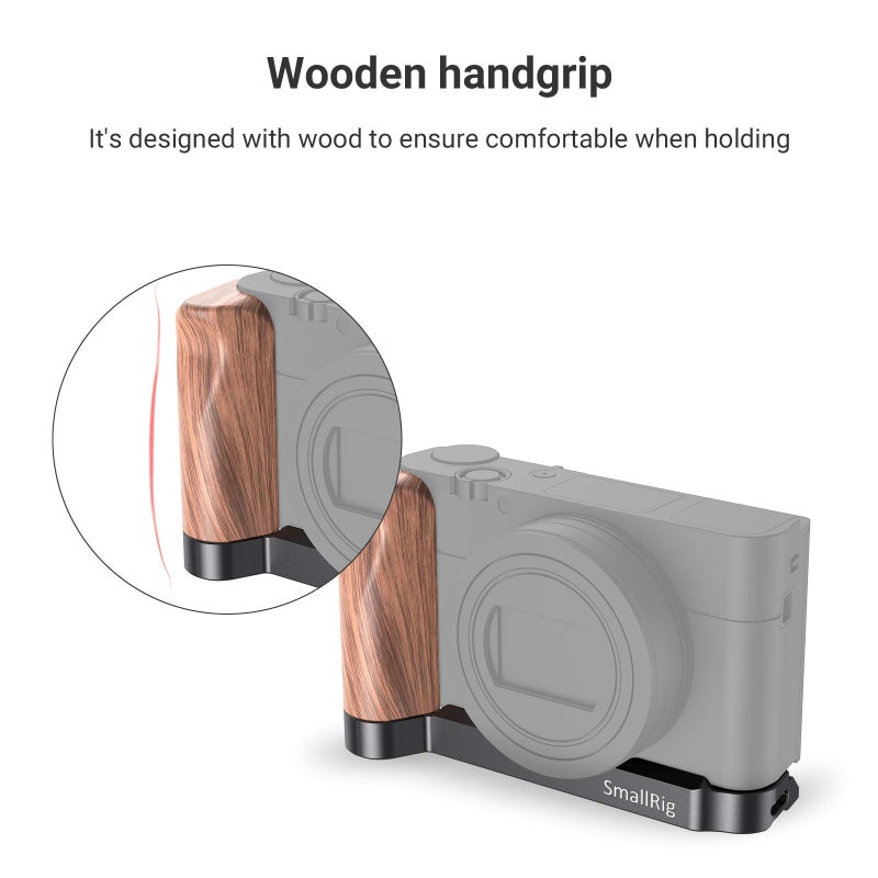 SmallRig L-Shape Bracket Wooden Grip for RX100 III/IV/V (VA) / VI/VII Camera - LCS2467 - Image 4