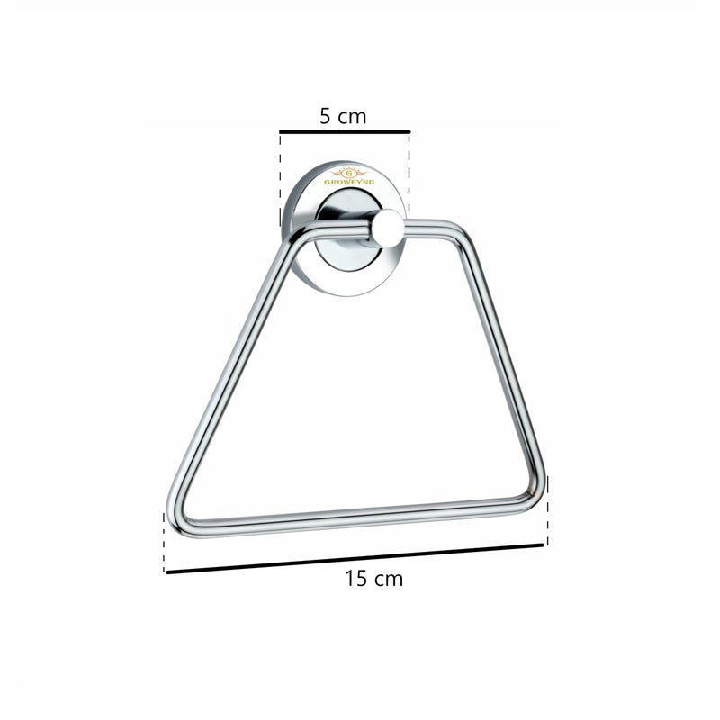 Growfynd Stainless Steel 304 Grade Chrome Finished Round Napkin Ring/Towel Ring/Napkin Holder/Towel Hanger/Towel Holder for Bathroom/Kitchen/Wash Basin Triangle Shape (Pack of 4) - Image 3