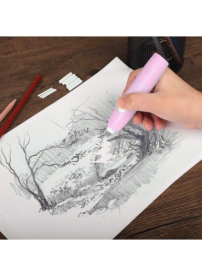 tenwin Electric Erasers, Electric Eraser with 16 Refills, Battery Operated Eraser, Electric Eraser Portable and Automatic Pencil Eraser Kit for Artists, Art Pencils, Drawing, Painting, Sketching, Drafting, - Image 5