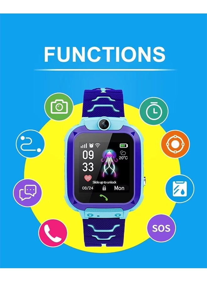 Captaintech Children's Watch,Touch Smart Watch,Rechargeable,Suitable for Children over 5 Years Old(Blue) - Image 3