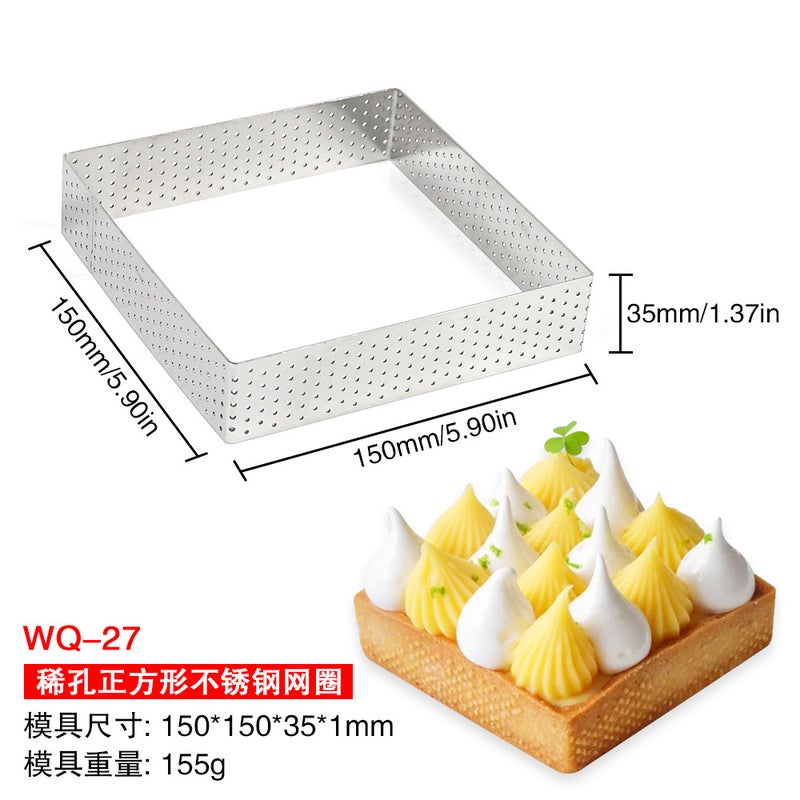 Round Cake Mold Square Oval Stainless Steel Punching Mold Tart Ring Method Tower Ring Cake Ring Mousse Ring - Image 1