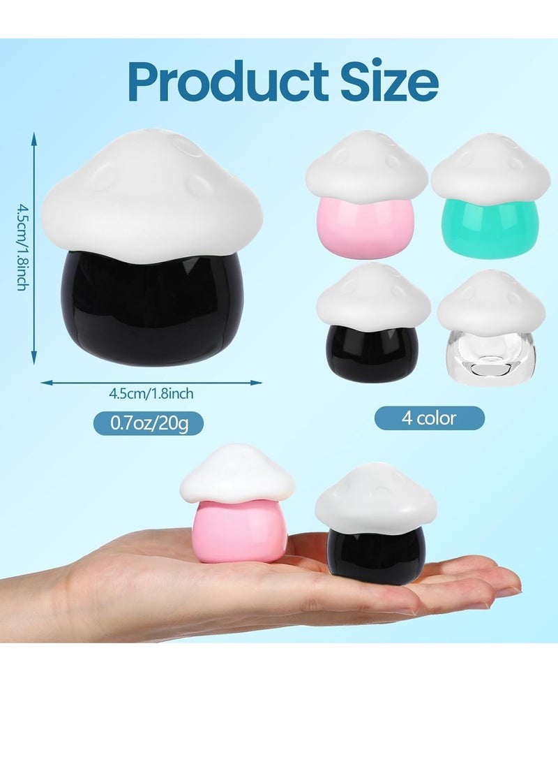 KASTWAVE Cosmetic Jars, 8 Pcs 0.5 oz Plastic Cosmetic Jars, Leak Proof Plastic Cosmetic Container Jars for Travel Storage Make Up, Eye Shadow, Nails, Powder, Lotion, Jewelry, Candy, Craft - Image 2