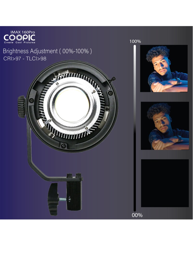 Coopic COOPIC IMAX 160PRO Professional Adjustable LED Light from 2700K-5600K, high CRI, infrared remote control - Image 2