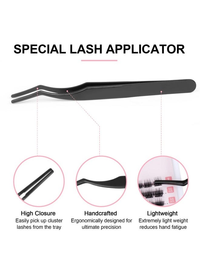 kissxiaoya Cluster Eyelash Extensions Kit Diy Lashes Extension Kit With Lash Bond & Seal And Applicator 240 Pcs 20D+40D 914Mm 0.07D Curl Mixed Cluster Lashes Starter Kit At Home  - Image 4