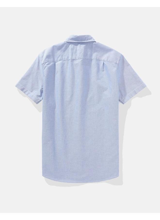 American Eagle AE Short-Sleeve Slim Fit Button-Up Shirt  - Image 4