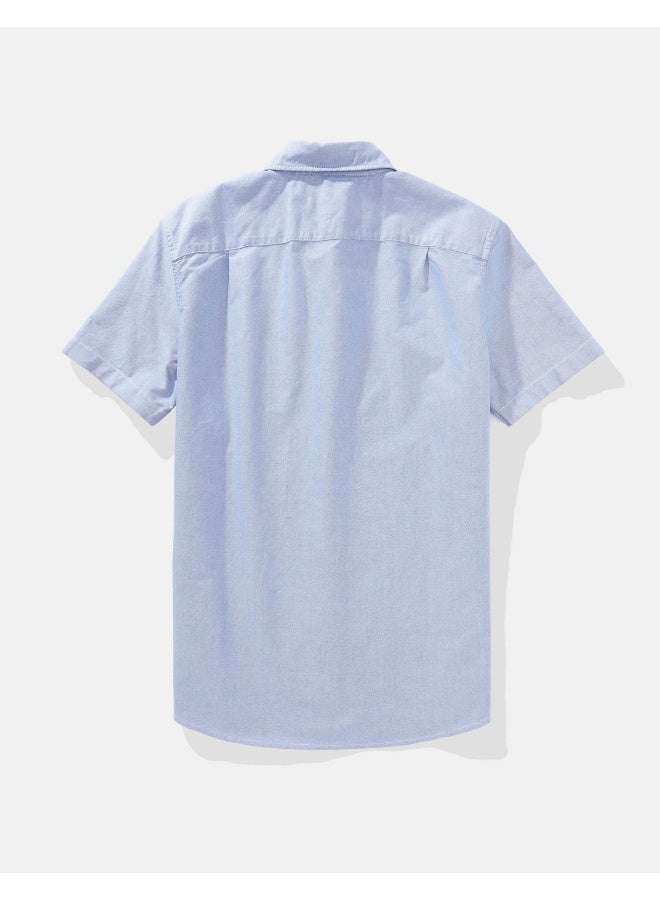 American Eagle AE Short-Sleeve Slim Fit Button-Up Shirt  - Image 3