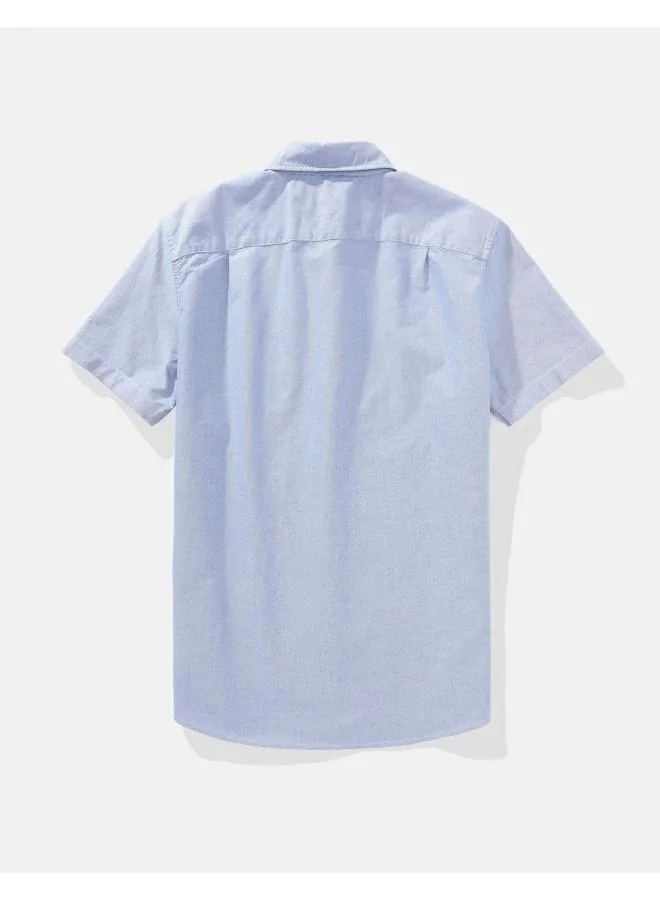 امريكان ايجل AE Short-Sleeve Slim Fit Button-Up Shirt