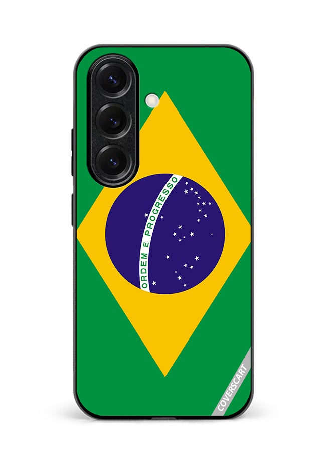 COVERSCART Protective Case Cover For Samsung Galaxy S24 Plus Brazil Flag Design Multicolour