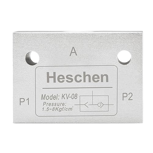 Heschen صمام شاتل هوائي هيسشن KV-08 PT1/4 أحادي الاتجاه مع تصريف سريع - Image 4