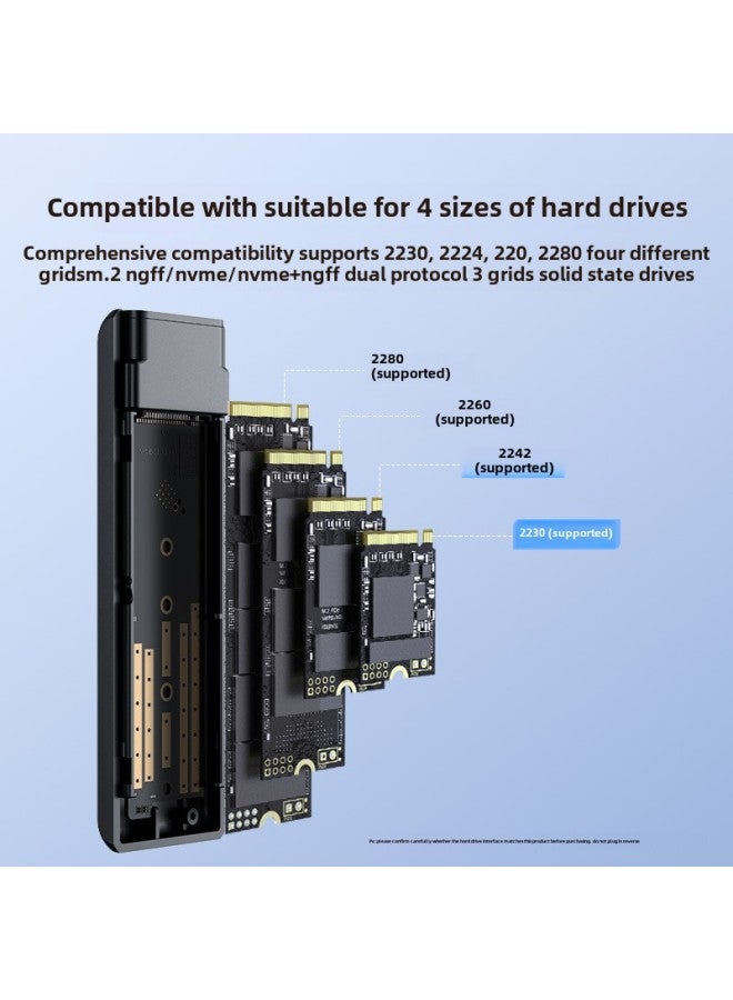 ORICO/ORICO M.2 Solid State Hard Disk Box Mobile Hard Disk Box External Mechanical Hard Disk External Box Desktop-Color: -5Gbps - Image 4