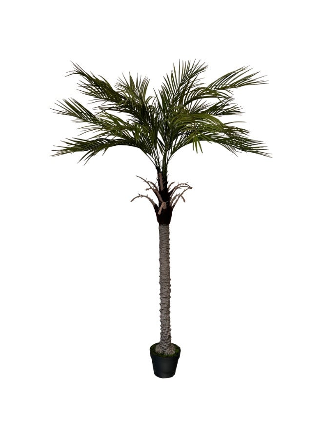 MirageBotanics Artificial Palm Tree Fake Tall Artificial Palm Trees for Outdoor Indoor Decor Faux Phoenix Palm Plants for Outside Patio Pool Coastal Home Office Living Room - Image 1