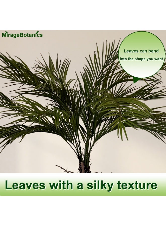 MirageBotanics Artificial Palm Tree Fake Tall Artificial Palm Trees for Outdoor Indoor Decor Faux Phoenix Palm Plants for Outside Patio Pool Coastal Home Office Living Room - Image 5