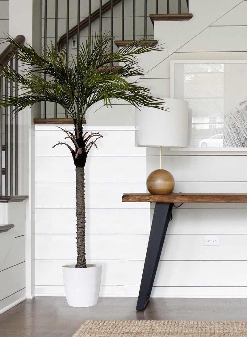 MirageBotanics Artificial Palm Tree Fake Tall Artificial Palm Trees for Outdoor Indoor Decor Faux Phoenix Palm Plants for Outside Patio Pool Coastal Home Office Living Room - Image 3