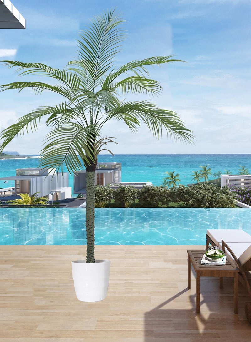 MirageBotanics Artificial Palm Tree Fake Tall Artificial Palm Trees for Outdoor Indoor Decor Faux Phoenix Palm Plants for Outside Patio Pool Coastal Home Office Living Room - Image 1