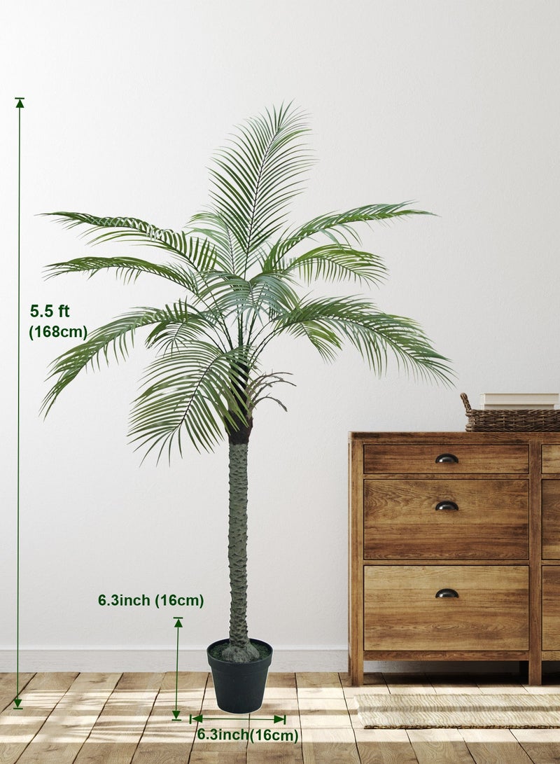 MirageBotanics Artificial Palm Tree Fake Tall Artificial Palm Trees for Outdoor Indoor Decor Faux Phoenix Palm Plants for Outside Patio Pool Coastal Home Office Living Room - Image 2