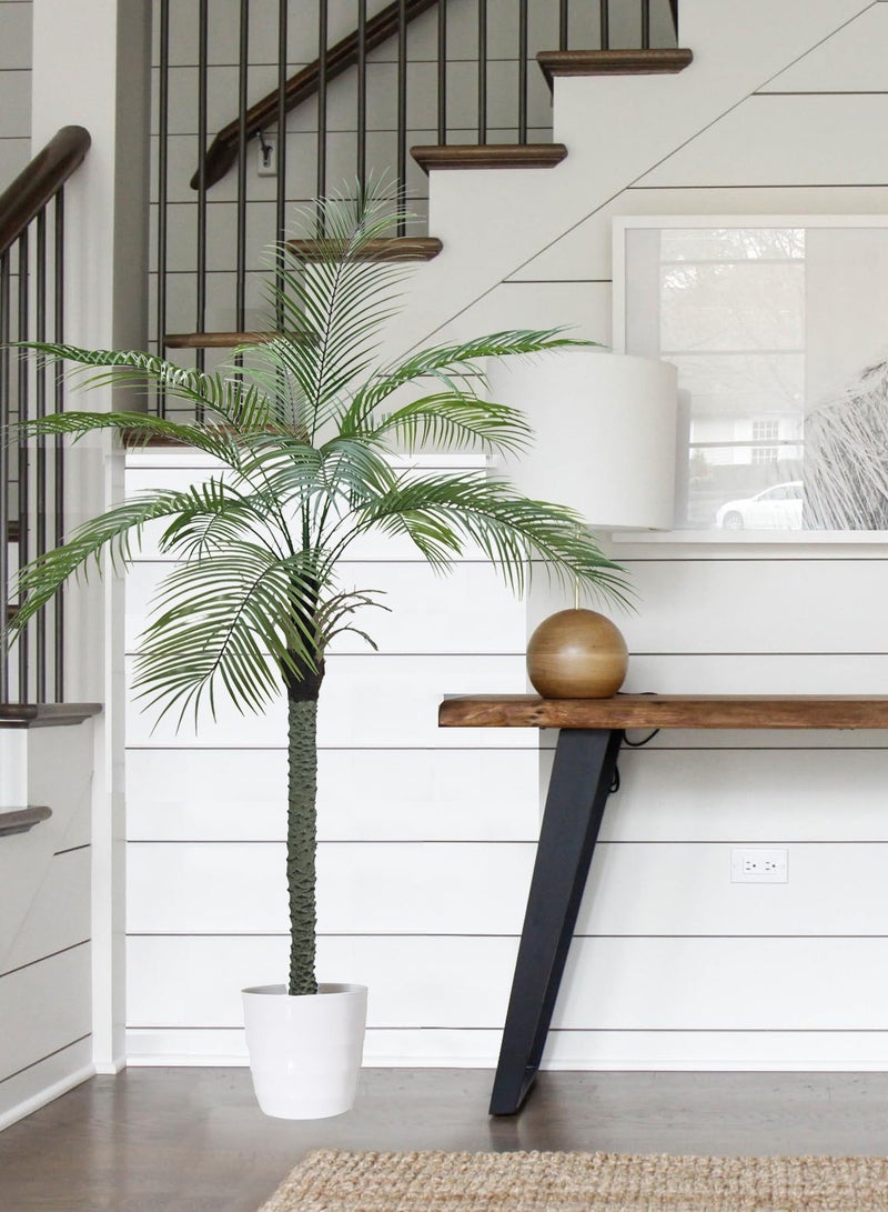 MirageBotanics Artificial Palm Tree Fake Tall Artificial Palm Trees for Outdoor Indoor Decor Faux Phoenix Palm Plants for Outside Patio Pool Coastal Home Office Living Room - Image 3