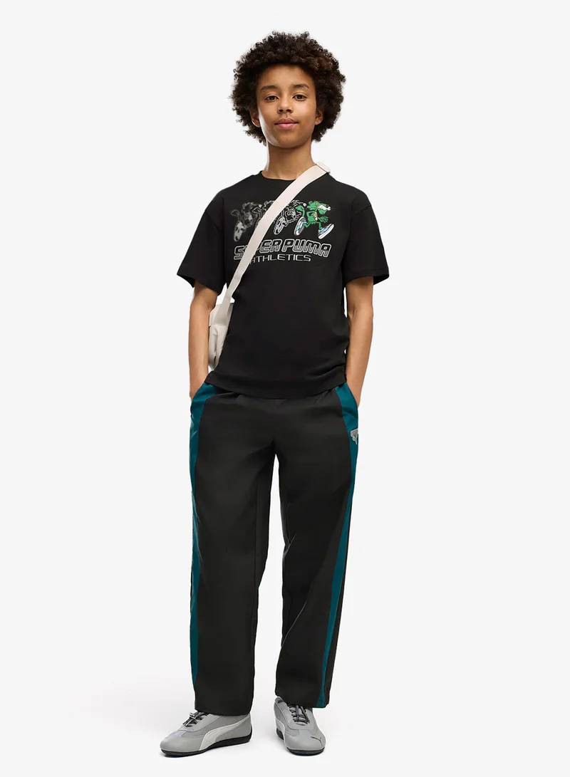 Puma PUMA Black Youth Super T7 Relaxed Woven Sweatpants  | Best Price UAE