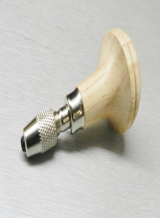 JTS Hand Chuck Wooden Mushroom Wood Handle Pin Vise Tool 2 Collets Hold 0-1/8" - Image 2