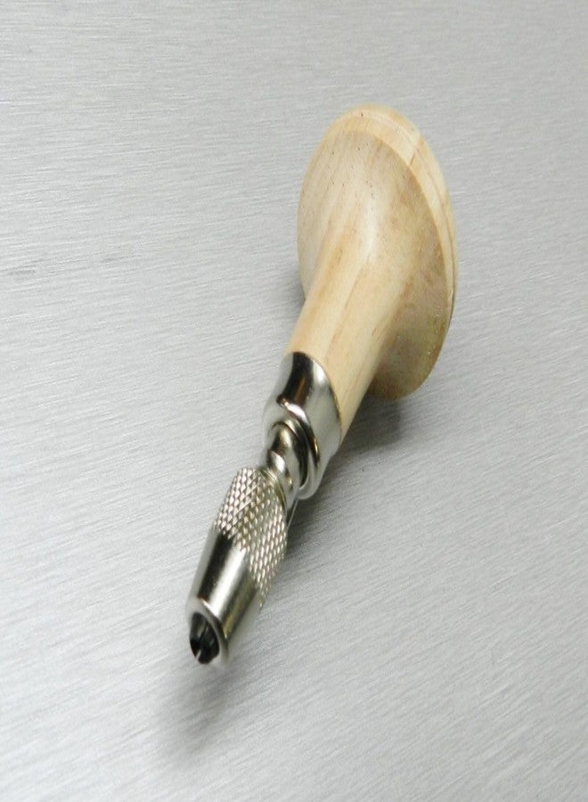 JTS Hand Chuck Wooden Mushroom Wood Handle Pin Vise Tool 2 Collets Hold 0-1/8" - Image 4