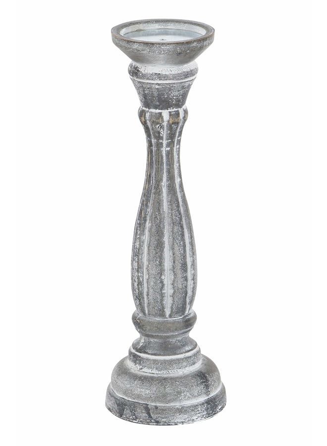 Deco 79 Traditional Wood Solid Candle Holder, Set Of 3 15", 13", 11"H, White - Image 5