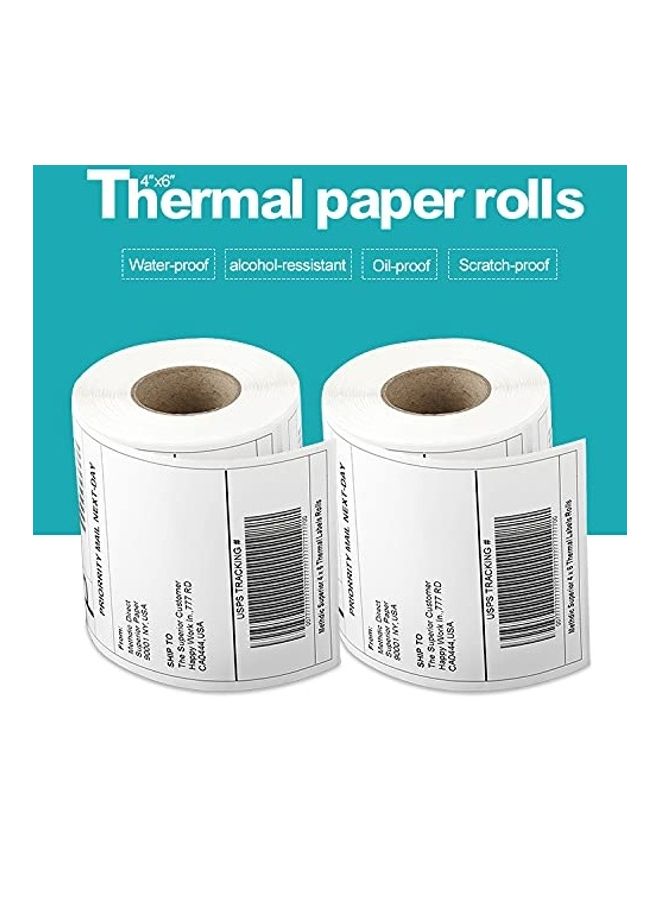 250 White 2-Piece Rolls of Direct Thermal Shipping Labels for UPS USPS - Image 3