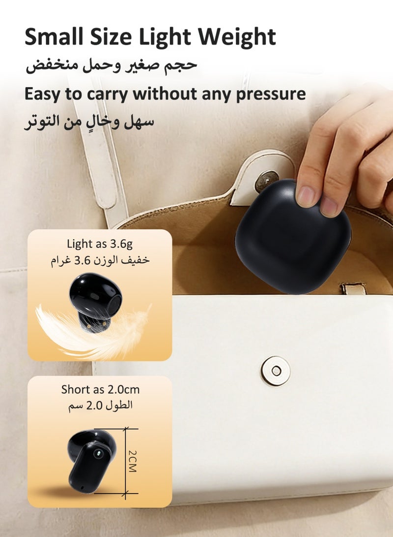 ISKU Wireless Bluetooth Earphones BT5.4 In-ear Headphones Noise Cancellation Waterproof Short-stemmed TWS Headphones HIFI Sound Quality Earbuds for Sports Travel Classes Work - Image 3