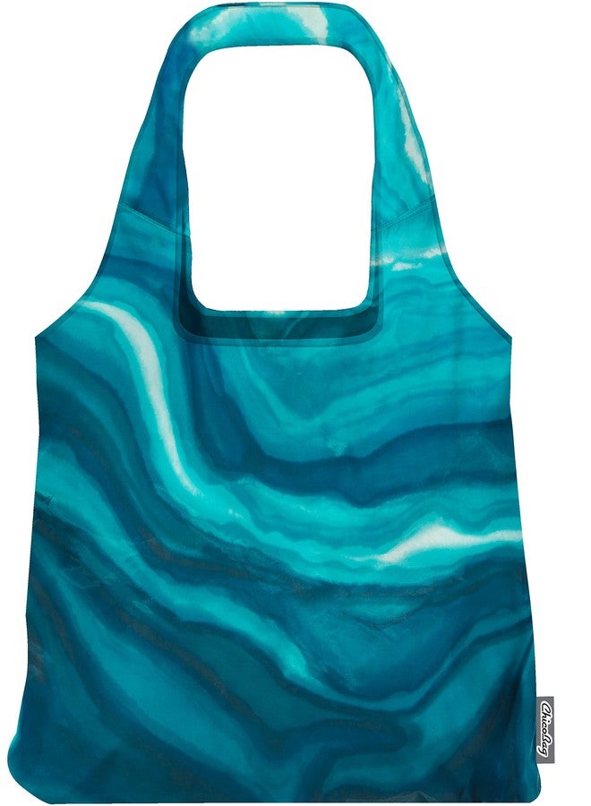 ChicoBag Vita Designer Reusable Tote Bag with Carabiner Clip | Compact Reusable Shopping Bags | Eco Friendly | Calm - Image 1