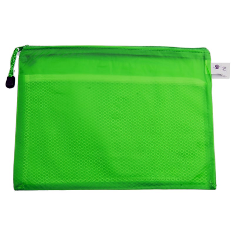 Simba File Protctor with Zipper Green A4 Model S6644-2