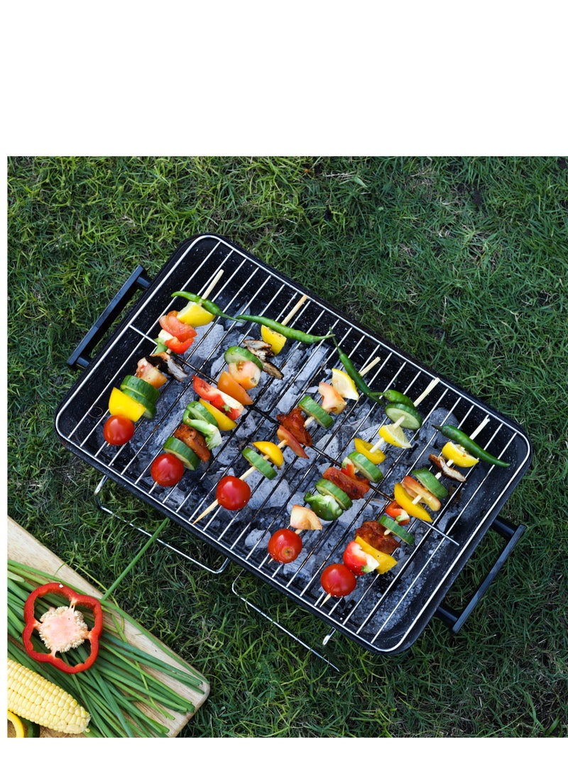 Royalford BBQ Round Skewers RF11686 Bamboo Skewers Perfect for Indoor Camping Hiking and Other Outdoor Entertainment for Grilling Meat Fish Vegetables Chicken Strong and Sturdy Silver - Image 4