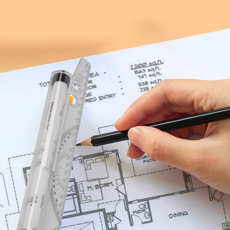 Parallel Roll Ruler Drawing Drafting Type Angle Ruler Art Measurement Tool 30cm Length - Image 1