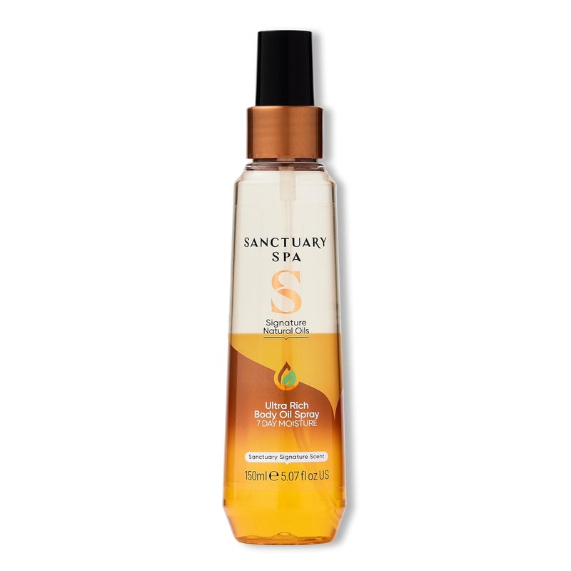 Sanctuary Spa Body Oil Spray No Mineral Oil Cruelty Free and Vegan Body Spray Moisturiser 150 ml