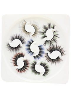 DAODER False Eyelashes Hybrid Colored Lashes Wispy Fake Lashes Natural Look Faux Mink Lashes 15Mm Long Cosplay Costume Eye Lashes Multipack 7 Pairs  - Image 2