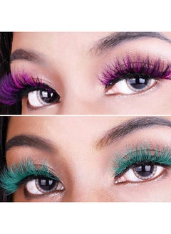DAODER False Eyelashes Hybrid Colored Lashes Wispy Fake Lashes Natural Look Faux Mink Lashes 15Mm Long Cosplay Costume Eye Lashes Multipack 7 Pairs  - Image 4