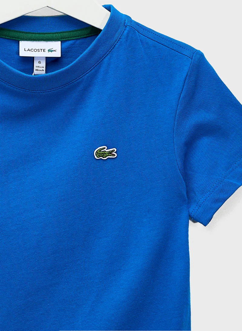 LACOSTE Kids Essential Crew Neck T-Shirt