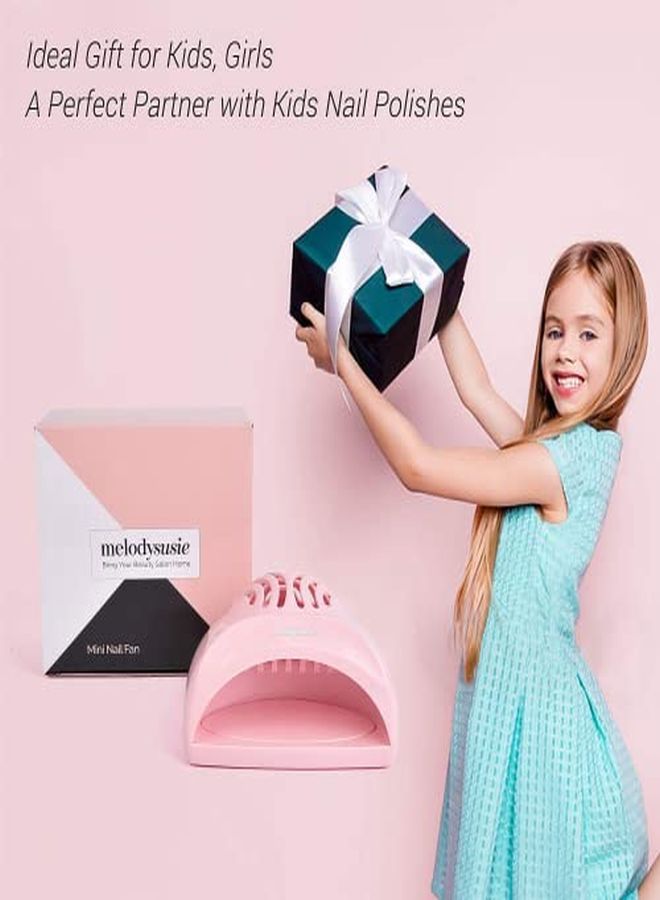 MelodySusie مجفف أظافر محمول للأطفال، مروحة أظافر صغيرة، سريع الجفاف لطلاء الأظافر العادي، آمن على بشرة اليدين، هدية للأطفال، هدية رائعة للفتيات.  - Image 2