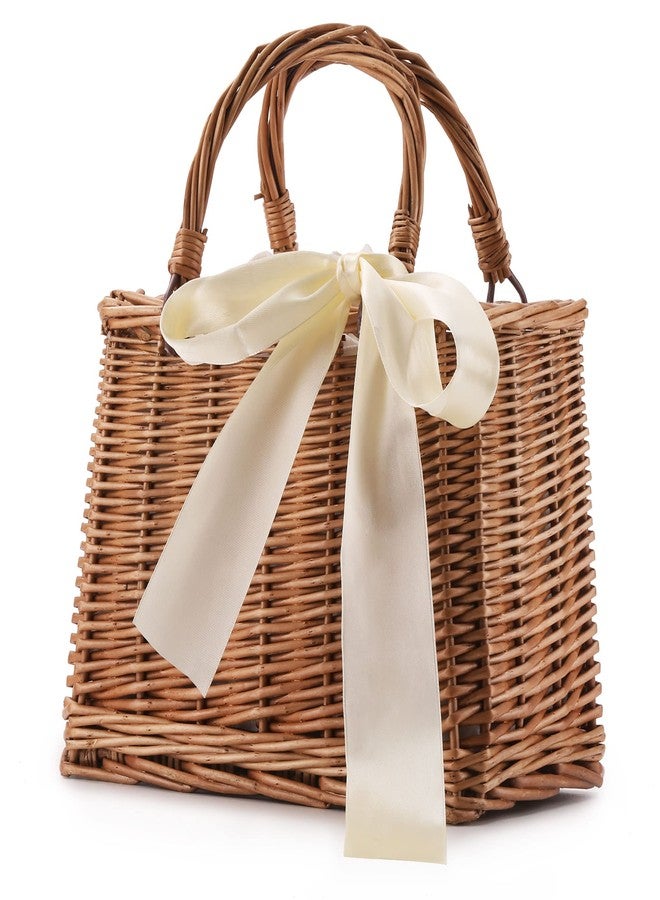YMhoart Straw Beach Bags For Women Summer Clutch Rattan Woven Wicker Purse Crochet Tote bridesmaids baskets - Image 1