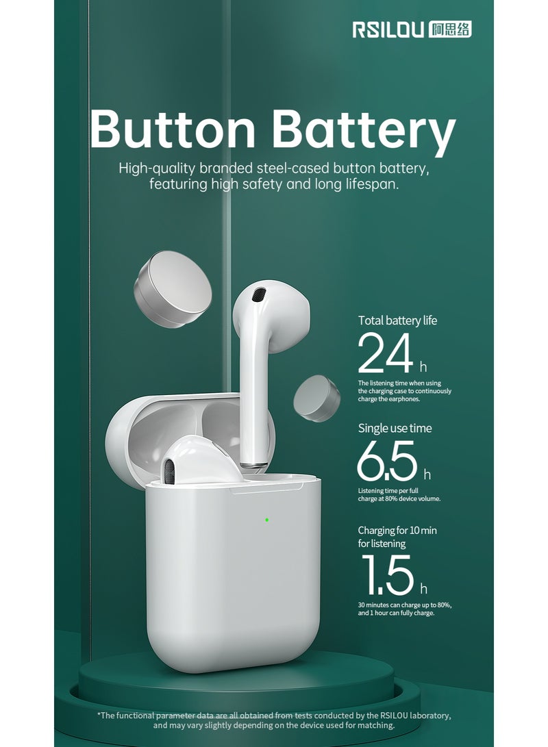 rsilou RSILOU True Wireless Stereo Earphone (6.5 hours long-lasting playback) - 13MM Oversized Driver - Image 4
