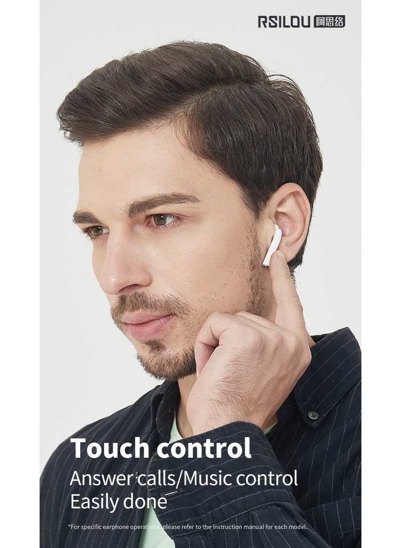 rsilou RSILOU True Wireless Stereo Earphone (6.5 hours long-lasting playback) - 13MM Oversized Driver - Image 5