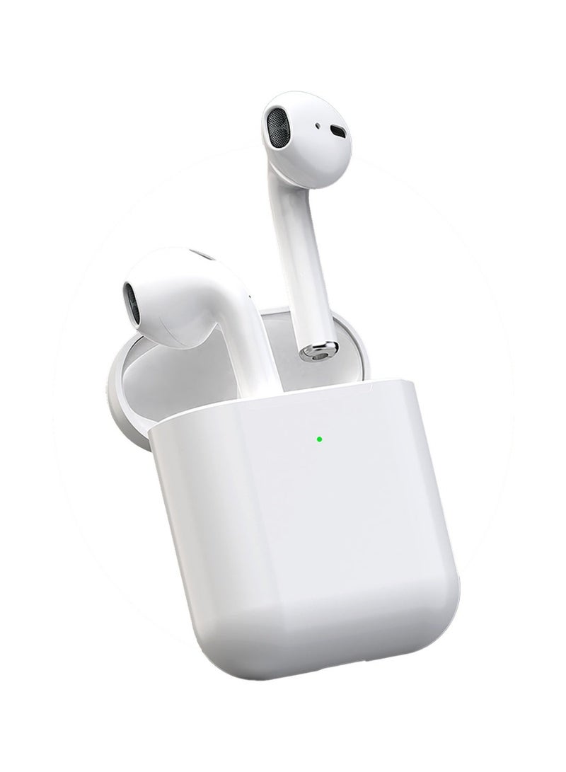 RSILOU - R3001 True Wireless Stereo Earphones – 13mm Oversized Drivers, Bluetooth 5.1, Type-C Fast Charging, 6.5 Hours Playback (22 Hours with Charging Case), Deep Bass & Clear Sound – White - Image 2