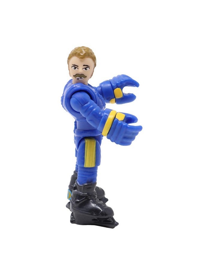 Imaginext Replacement Part for Collectible Fisher-Price Sports Ice Hockey Playset FGB17 - Replacement Poseable Ice Hockey Player Figure in Blue Suit and Black Skates