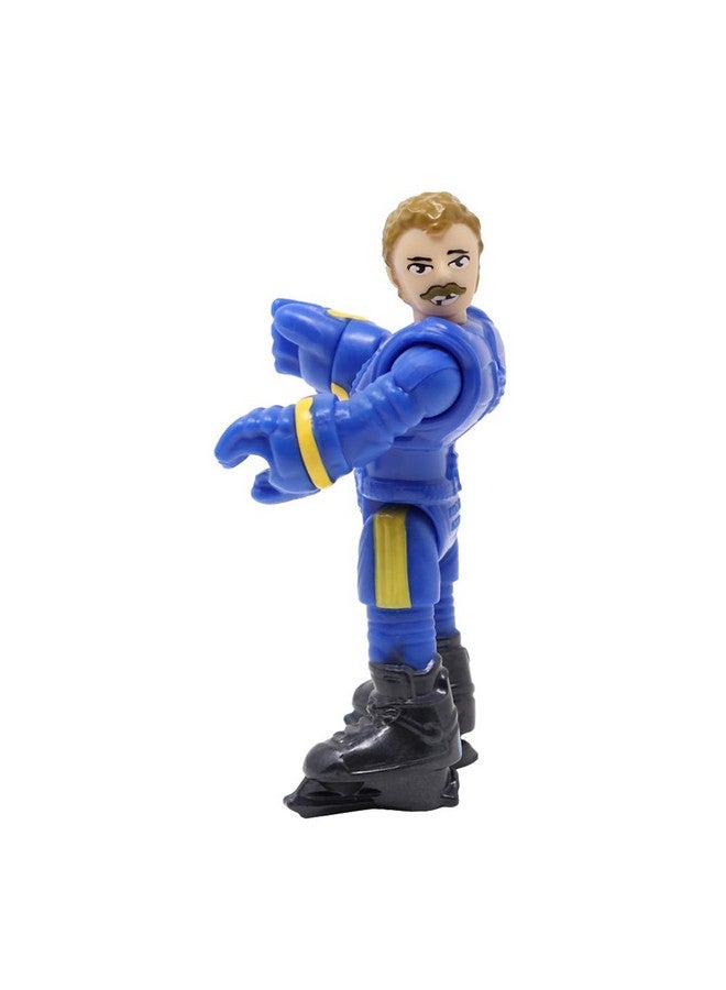 Imaginext Replacement Part for Collectible Fisher-Price Sports Ice Hockey Playset FGB17 - Replacement Poseable Ice Hockey Player Figure in Blue Suit and Black Skates