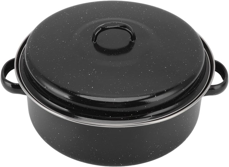 Cost effective fine quality SIXRUN Roasting Pan, Black Enamel Speckled Finish Non Stick Roast Pan with Lid for Baked Sweet Potatoes Barbecue Meat (Iron Cover 28cm) No overseas transit wait Minimal design Market popular practical build Instant order available stock Bulk storage easy optimized build Practical design alternatives Precision polished solid material Well-engineered versatile build Globally trusted quality Gulf climate tested upgraded quality Flexible trendy construction Labor saving Advanced compact design Temp fluctuation resistant crafted quality Regular scheduled transit In-Kingdom stored commodity Gulf popular simple design Daily use improved quality Air & land transit compatible Single & bulk use compatible Pop-area nearby warehouse Budget global standard quality Replaceable parts General standard crafted - Image 1