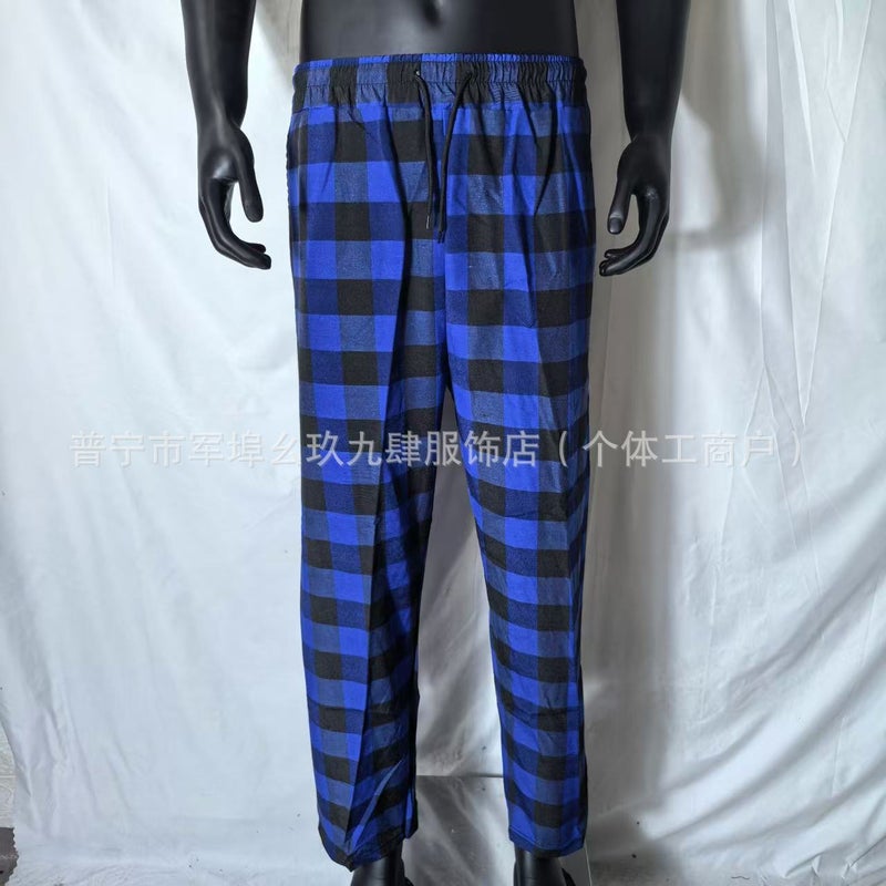 Plaid Pants Men Japanese Retro Lazy Black And White Checkered Wide-Leg Pants Drape Straight Pants Unisex Casual Long Pants - Image 3
