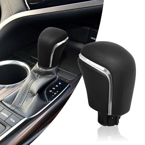 BLAKAYA Compatible with Toyota Camry 20182024 Corolla 20182023 Avalon 20192023 CHR 2022 2023 ABS Black Leather Chrome Automatic Gear Shift Knob Lever Replace - Image 1