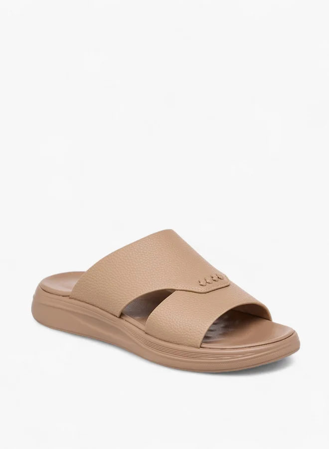 لو كونفورت Men Textured Slip-On Comfort Sandals